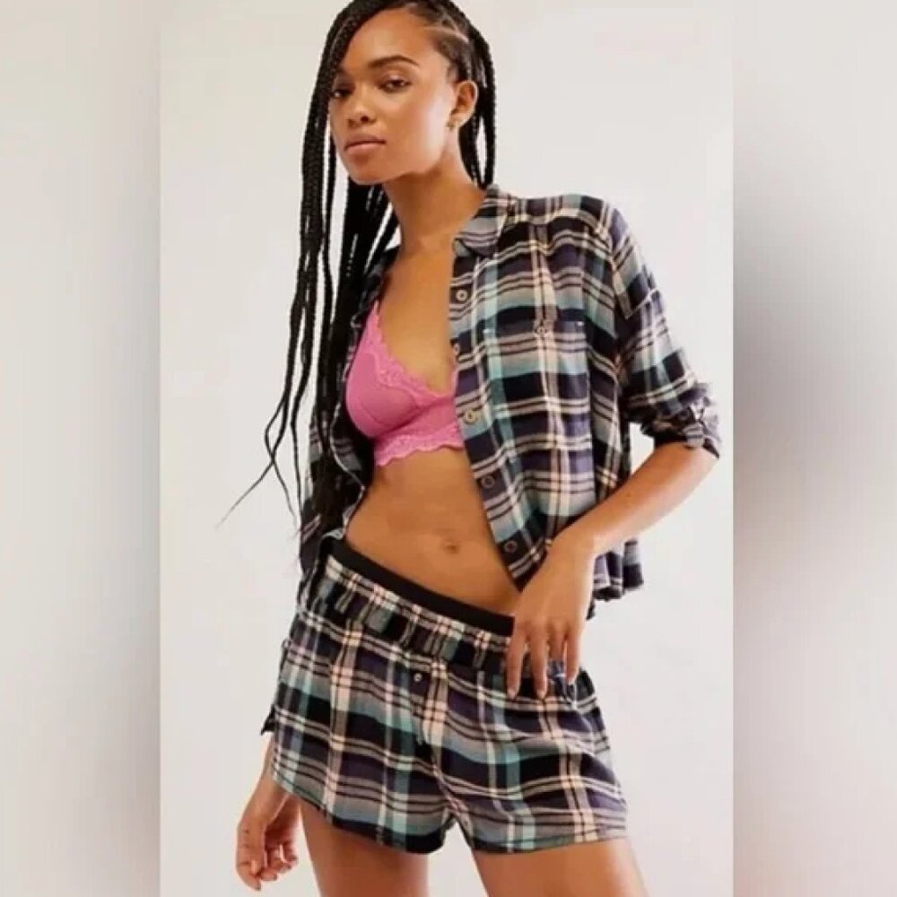 Free People Intimately Wrapped In Flannel Top - Picture 4 of 7